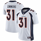 Nike Men & Women & Youth Broncos 31 Justin Simmons White NFL Vapor Untouchable Limited Jersey,baseball caps,new era cap wholesale,wholesale hats